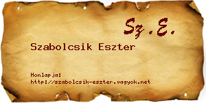 Szabolcsik Eszter névjegykártya