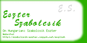 eszter szabolcsik business card